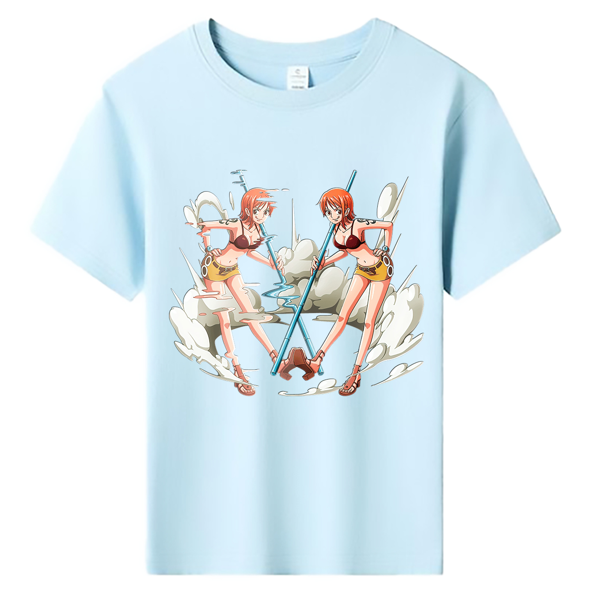 （画像用） ワンピース ナミ ONE PIECE Nami 綿100％キッズTシャツ（フロントプリント）